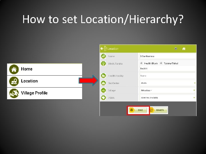 How to set Location/Hierarchy? 