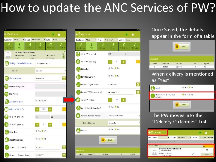 How to update the ANC Services of PW? Once Saved, the details appear in