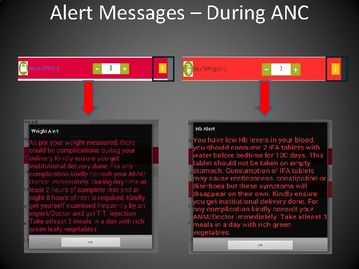 Alert Messages – During ANC 