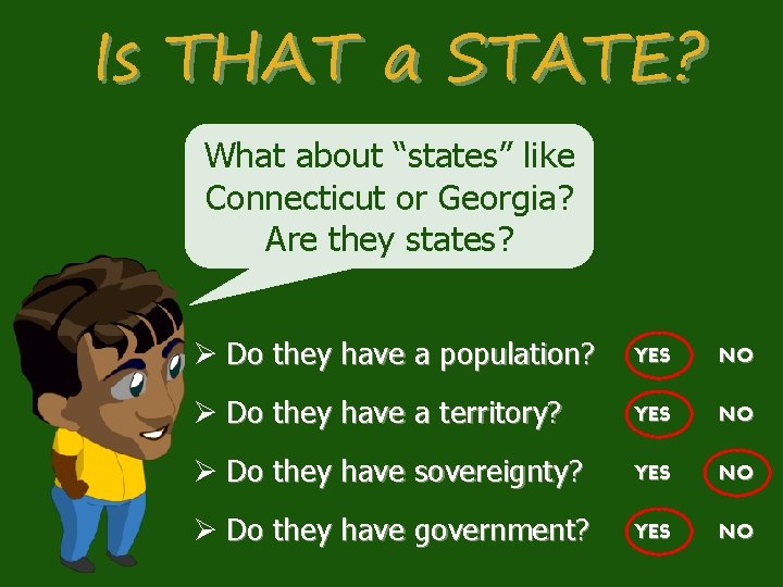 Is THAT a STATE? What about “states” like Connecticut or Georgia? Are they states?