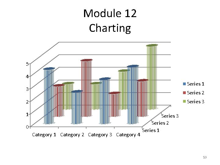 Module 12 Charting 5 4 Series 1 3 Series 2 Series 3 2 1
