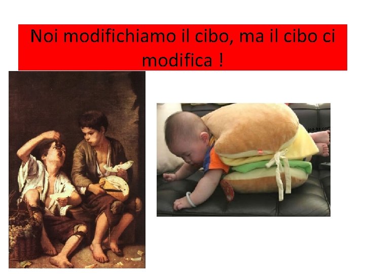 Noi modifichiamo il cibo, ma il cibo ci modifica ! 