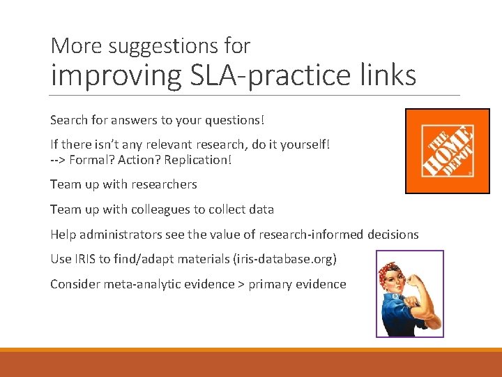 More suggestions for improving SLA-practice links Search for answers to your questions! If there