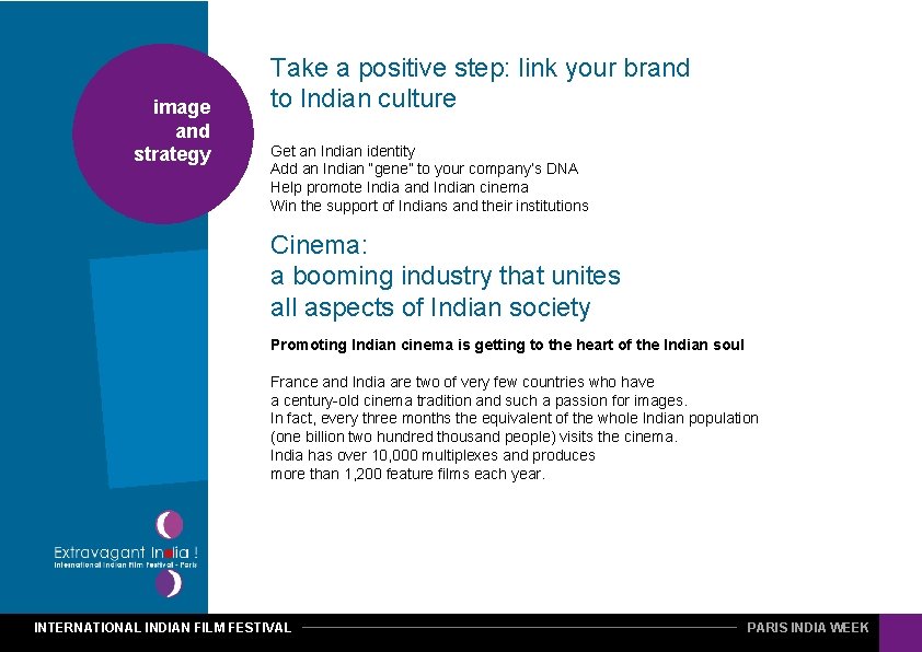 image and strategy Take a positive step: link your brand to Indian culture Get
