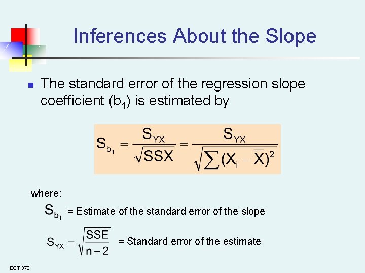 coefficient de régression de l'erreur standard de définition