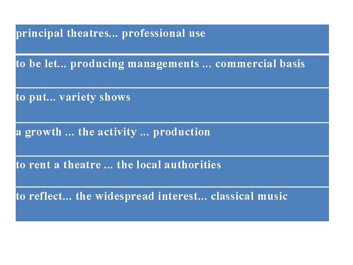 principal theatres. . . professional use to be let. . . producing managements. . principal theatres. . . professional use to be let. . . producing managements. .