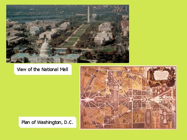 View of the National Mall Plan of Washington, D. C. 