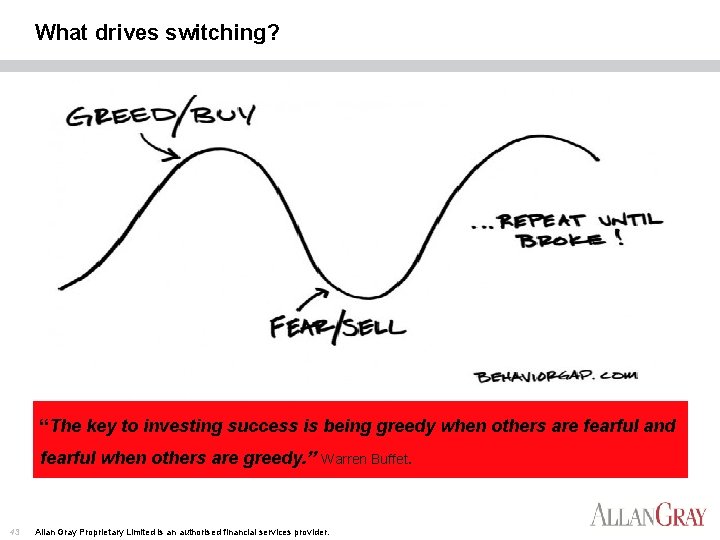 What drives switching? “The key to investing success is being greedy when others are