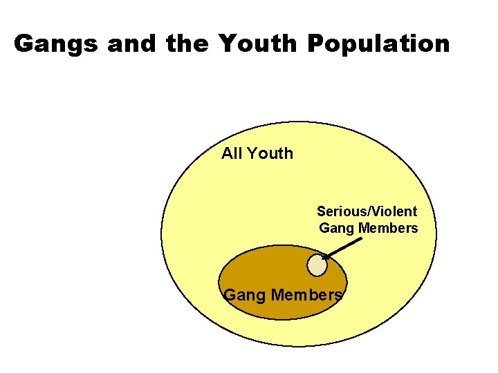 Gangs and the Youth Population All Youth Serious/Violent Gang Members Gangs and the Youth Population All Youth Serious/Violent Gang Members