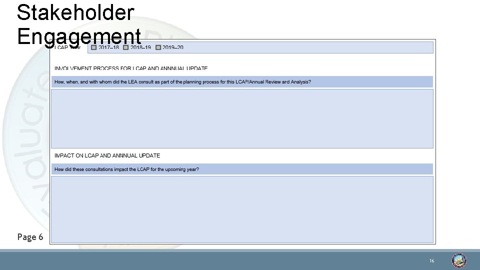 Stakeholder Engagement Page 6 16 