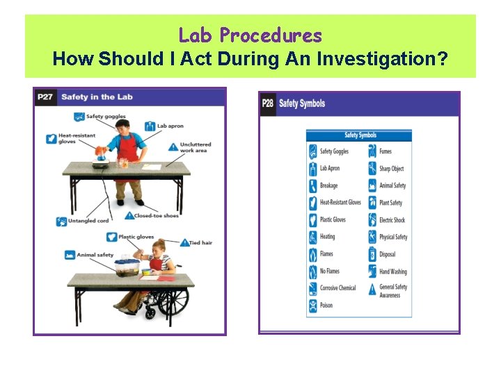 Lab Procedures How Should I Act During An Investigation? 