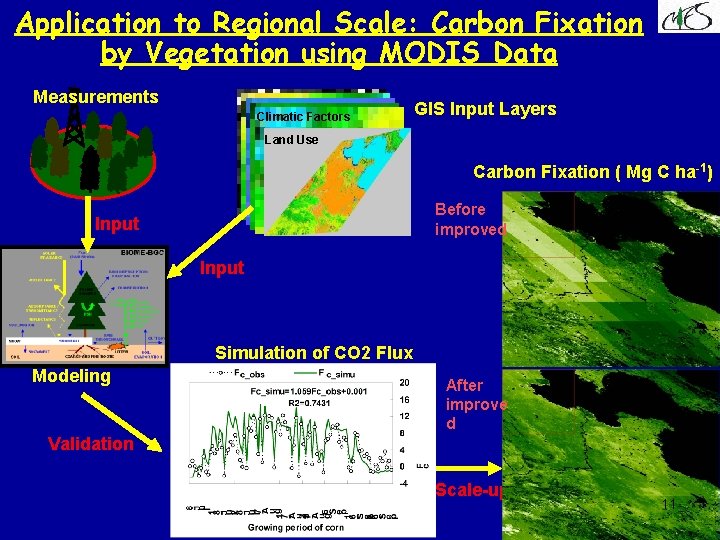 Application to Regional Scale: Carbon Fixation by Vegetation using MODIS Data Measurements Climatic Factors