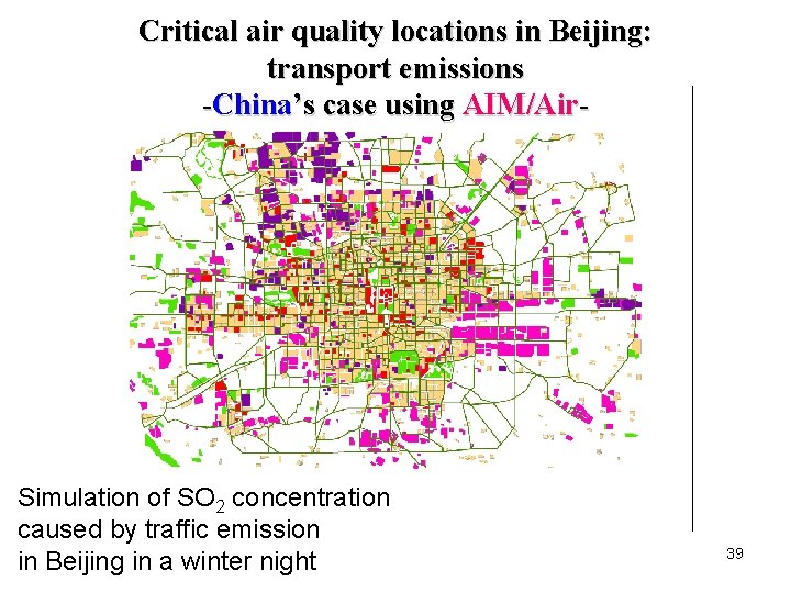 Critical air quality locations in Beijing: transport emissions -China’s case using AIM/Air- Simulation of