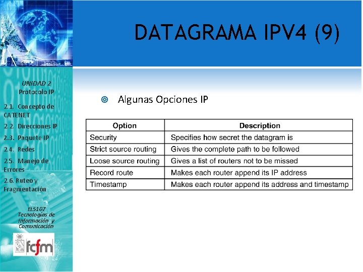 DATAGRAMA IPV 4 (9) UNIDAD 2 Protocolo IP 2. 1. Concepto de CATENET 2.