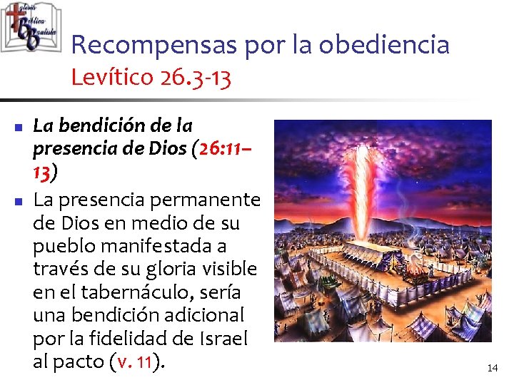 Recompensas por la obediencia Levítico 26. 3 -13 n n La bendición de la