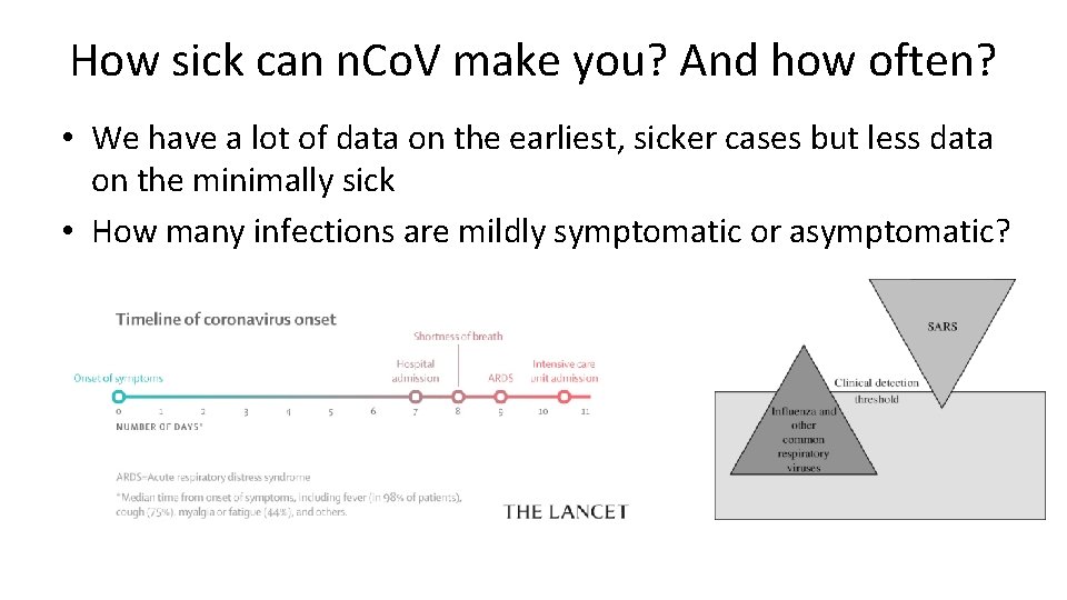 How sick can n. Co. V make you? And how often? • We have