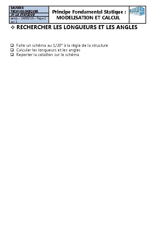 SAVOIRS TECHNOLOGIQUES S 4 LA STATIQUE MOREL sur 1 – 14/09/16 – Page 1