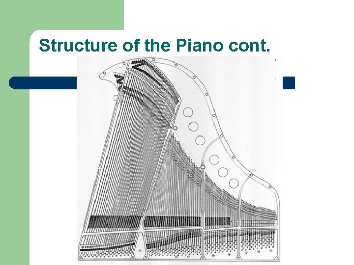 Structure of the Piano cont. 