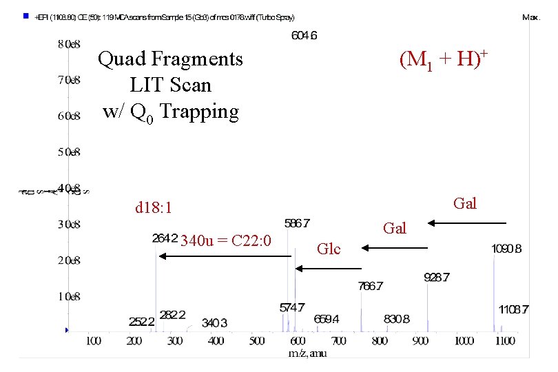 Quad Fragments LIT Scan w/ Q 0 Trapping (M 1 + H)+ Gal d