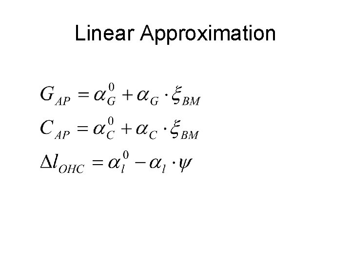 Linear Approximation 