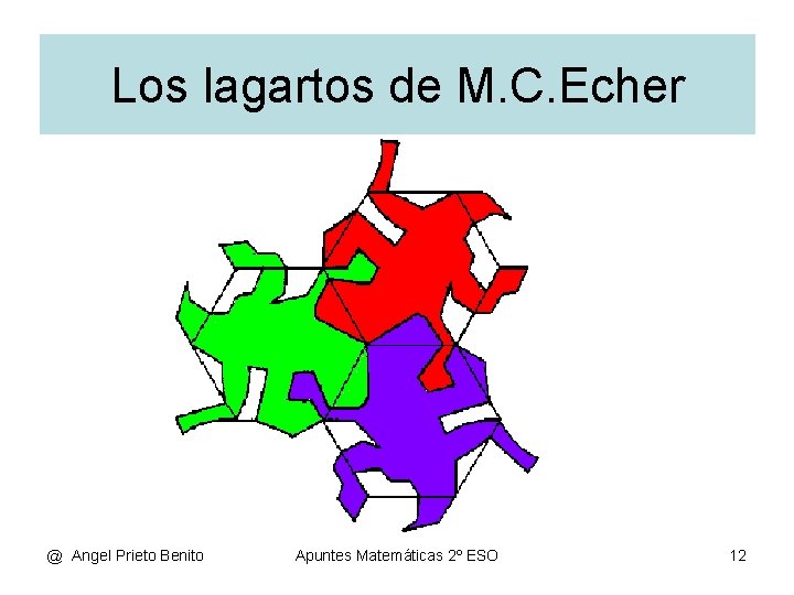 Los lagartos de M. C. Echer @ Angel Prieto Benito Apuntes Matemáticas 2º ESO