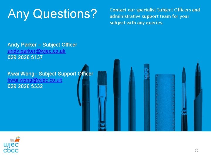 Any Questions? Contact our specialist Subject Officers and administrative support team for your subject