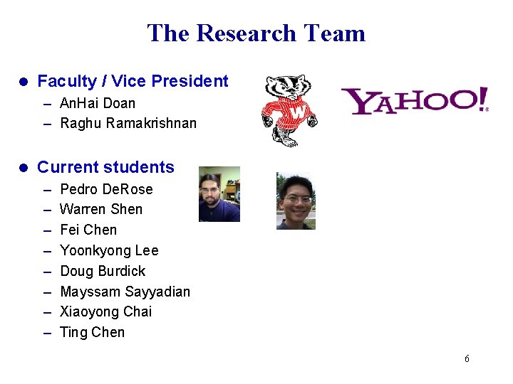 The Research Team l Faculty / Vice President – An. Hai Doan – Raghu