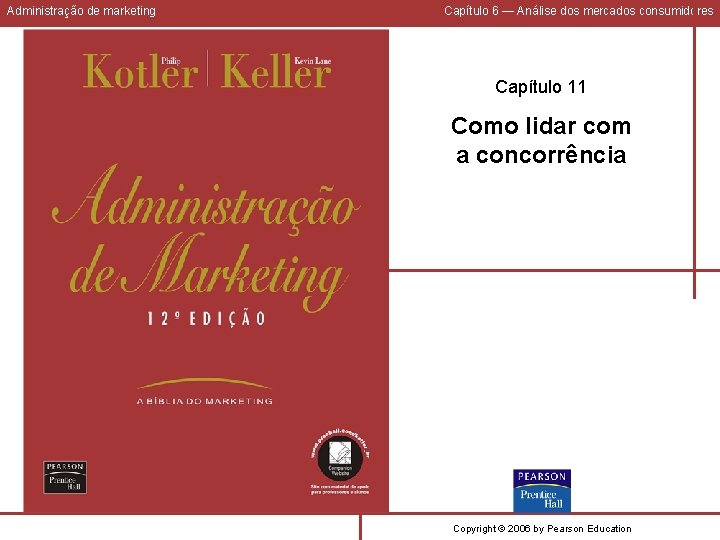 Administração de marketing Capítulo 6 — Análise dos mercados consumidores Capítulo 11 Como lidar