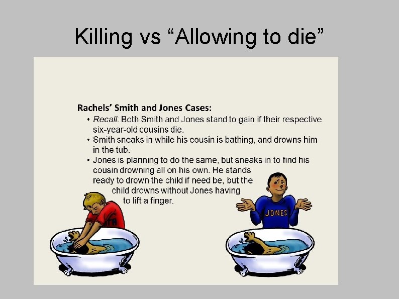 Killing vs “Allowing to die” 