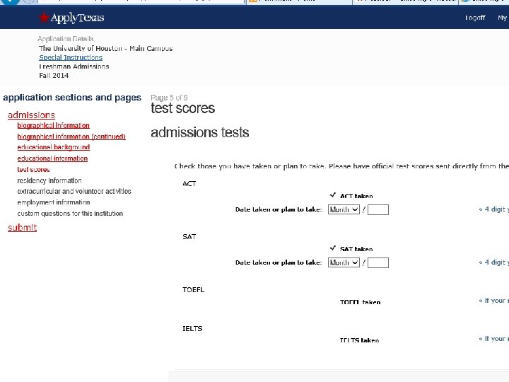 Apply Texas Update TREx The electronic TREx did not assist with the dual-credit scores