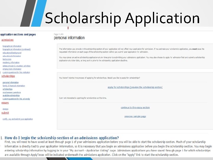 Scholarship Application 