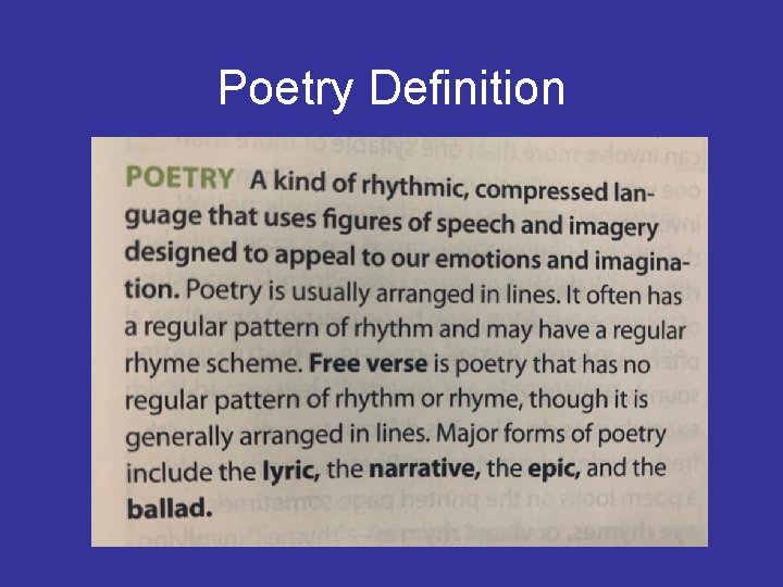 Poetry Definition 