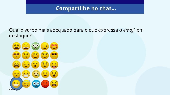 Compartilhe no chat. . . Qual o verbo mais adequado para o que expressa