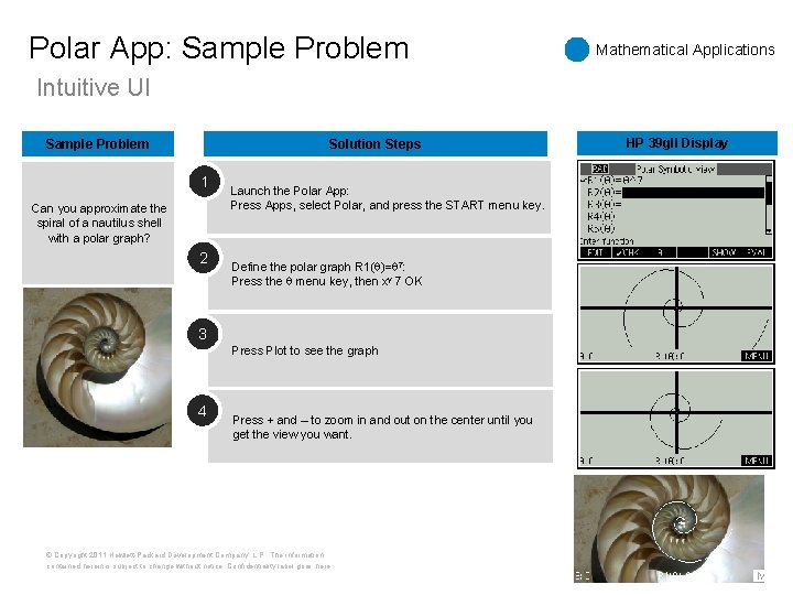 Polar App: Sample Problem Mathematical Applications Intuitive UI Sample Problem Solution Steps 1 Can