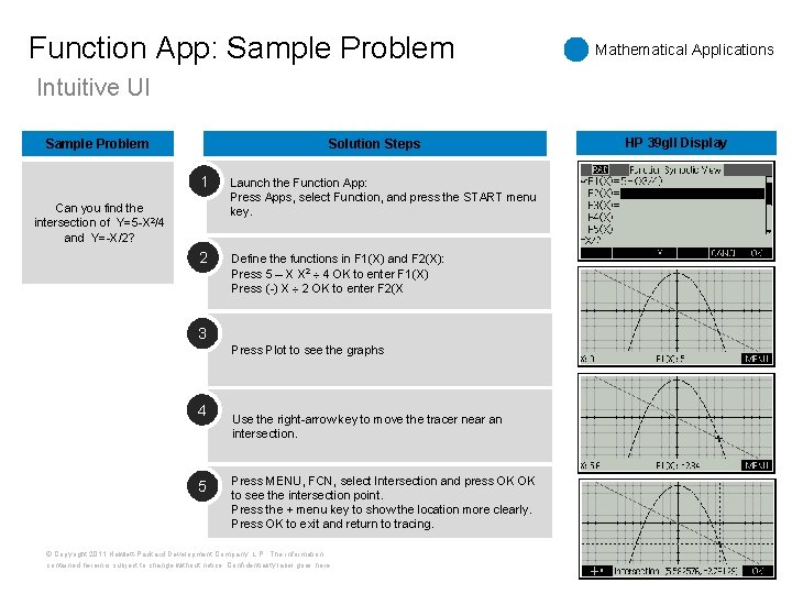 Function App: Sample Problem Mathematical Applications Intuitive UI Sample Problem Solution Steps 1 Launch