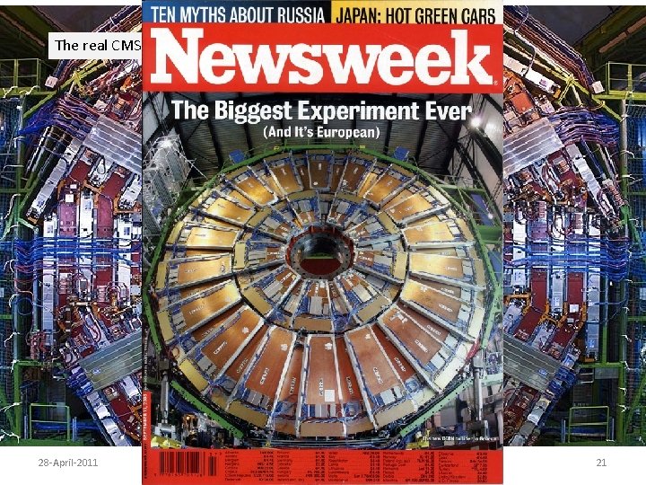 The real CMS Detector 28 -April-2011 LHC Electroweak Physics - Michael Schmitt 21 The real CMS Detector 28 -April-2011 LHC Electroweak Physics - Michael Schmitt 21
