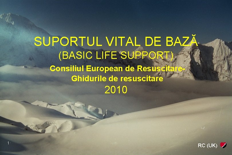 SUPORTUL VITAL DE BAZĂ (BASIC LIFE SUPPORT) Consiliul European de Resuscitare. Ghidurile de resuscitare