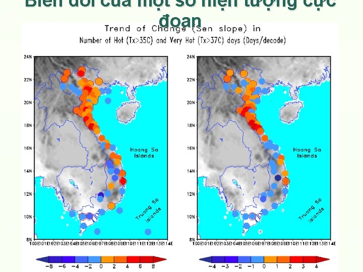 Biến đổi của một số hiện tượng cực đoan 