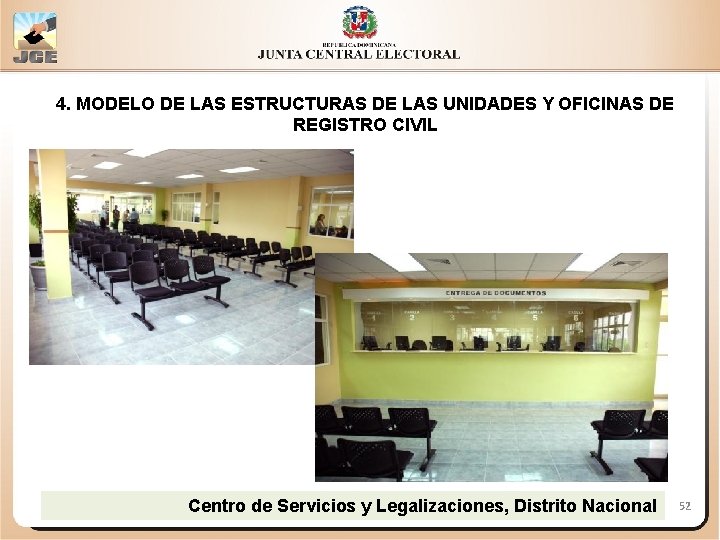 4. MODELO DE LAS ESTRUCTURAS DE LAS UNIDADES Y OFICINAS DE REGISTRO CIVIL Centro
