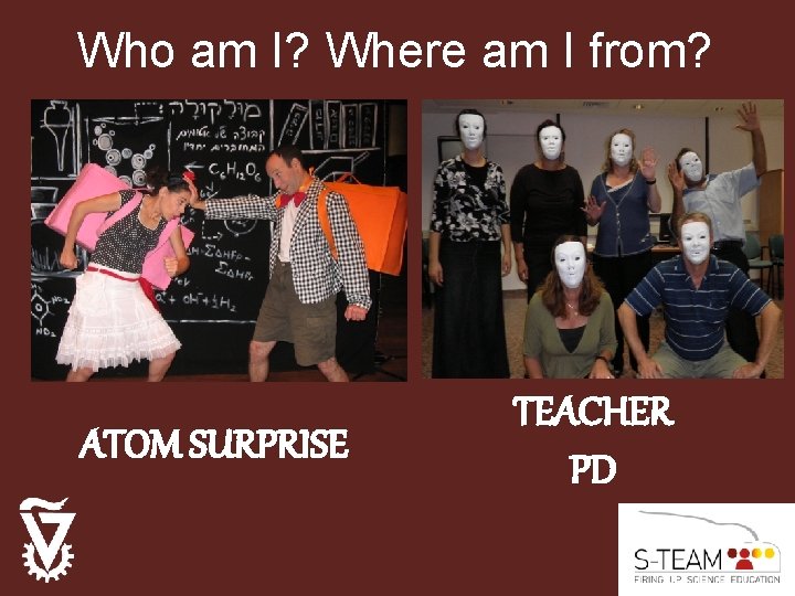Who am I? Where am I from? ATOM SURPRISE TEACHER PD 