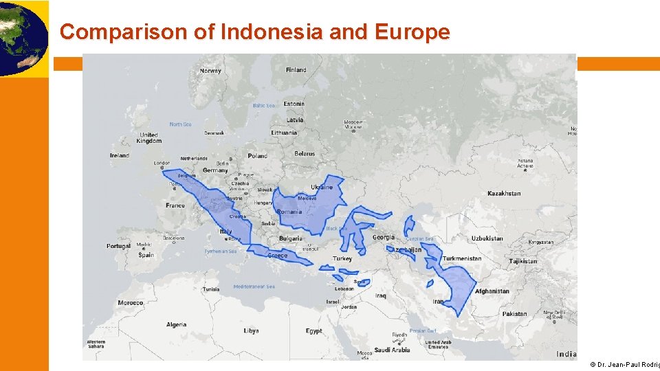 Comparison of Indonesia and Europe © Dr. Jean-Paul Rodrig 