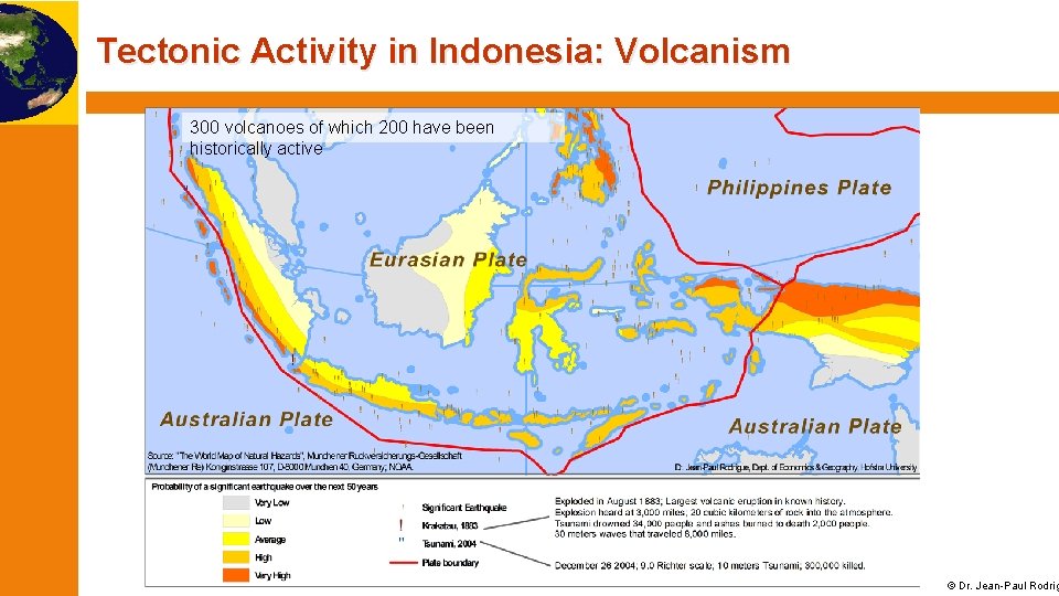 Tectonic Activity in Indonesia: Volcanism 300 volcanoes of which 200 have been historically active