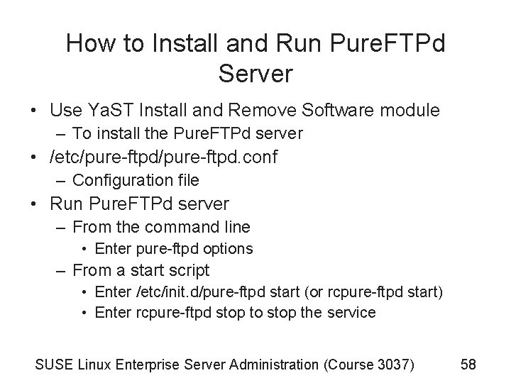 How to Install and Run Pure. FTPd Server • Use Ya. ST Install and