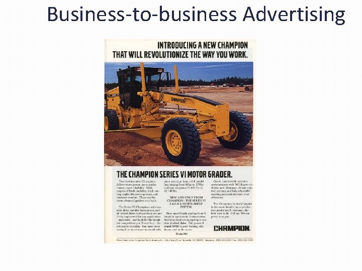 Business-to-business Advertising Business-to-business Advertising