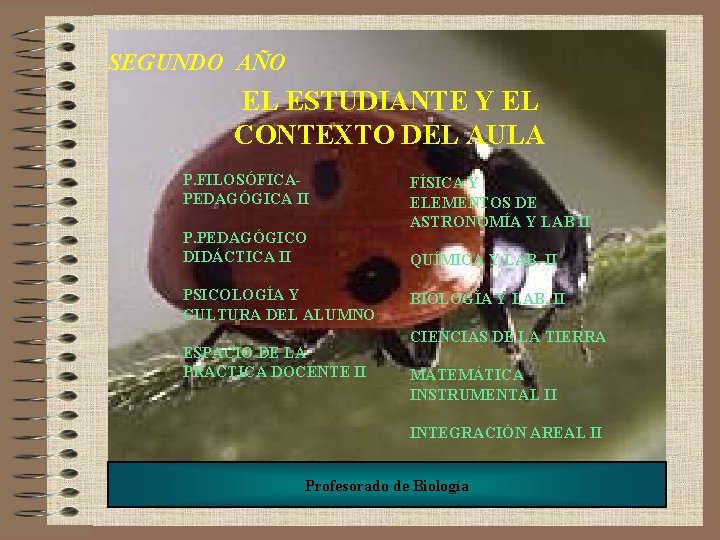 SEGUNDO AÑO EL ESTUDIANTE Y EL CONTEXTO DEL AULA P. FILOSÓFICAPEDAGÓGICA II P. PEDAGÓGICO