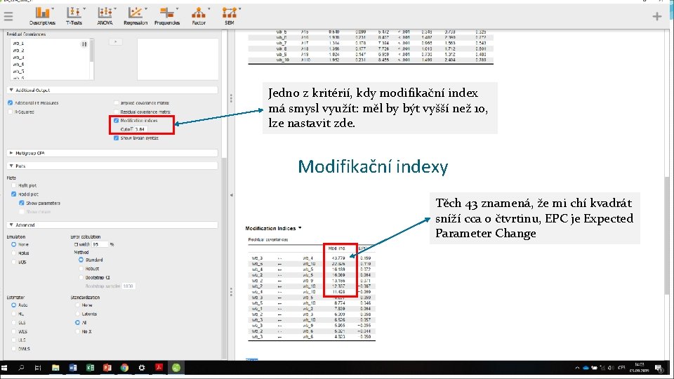 Jedno z kritérií, kdy modifikační index má smysl využít: měl by být vyšší než