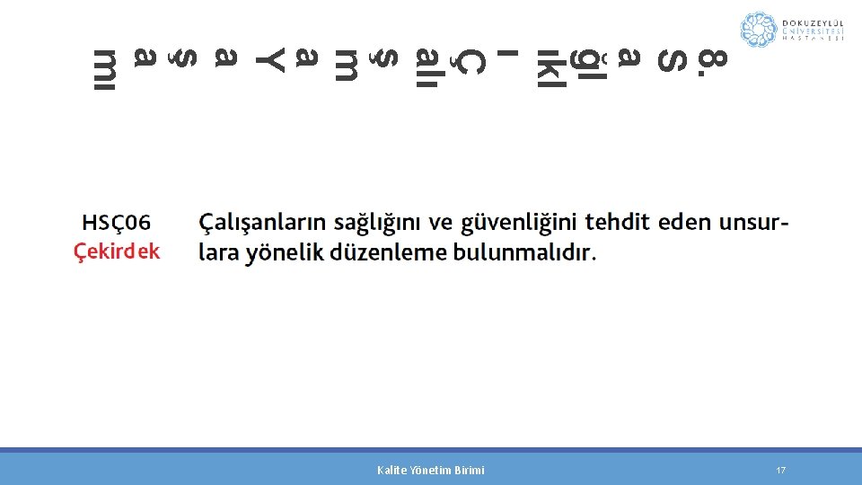 8. S a ğl ıkl ı Ç alı ş m a Y a ş