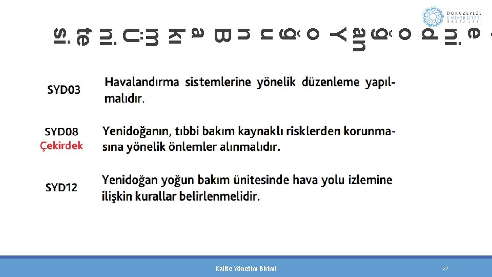Y e ni d o ğ an Y o ğ u n B a
