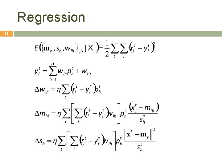 Regression 11 