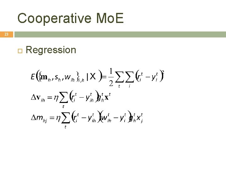 Cooperative Mo. E 23 Regression 